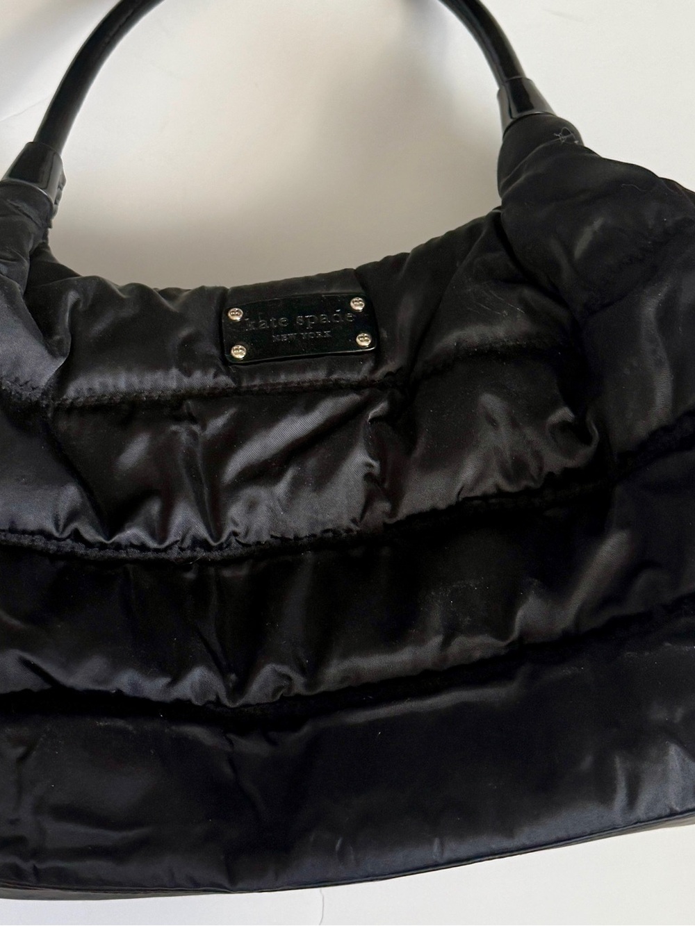 kate spade Black Quilted Puffer purse shoulder bag